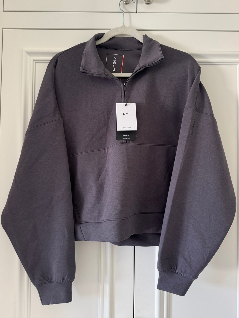 Nike Half-Zip Pullover Jacket in Charcoal